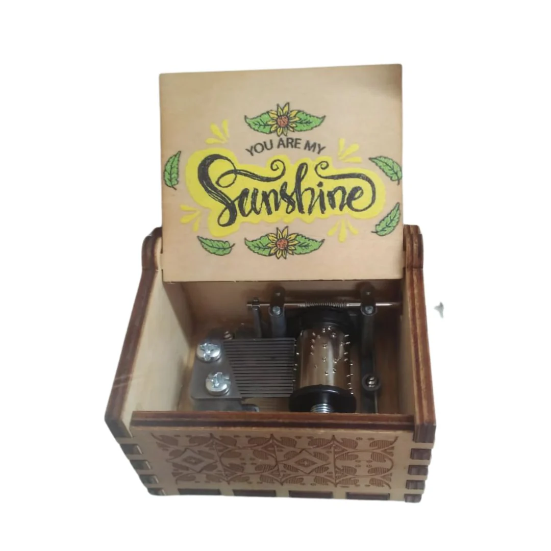 My Sunshine Music Box | Hand Crank Wood Box | Gifts for Music Lover - Image 9