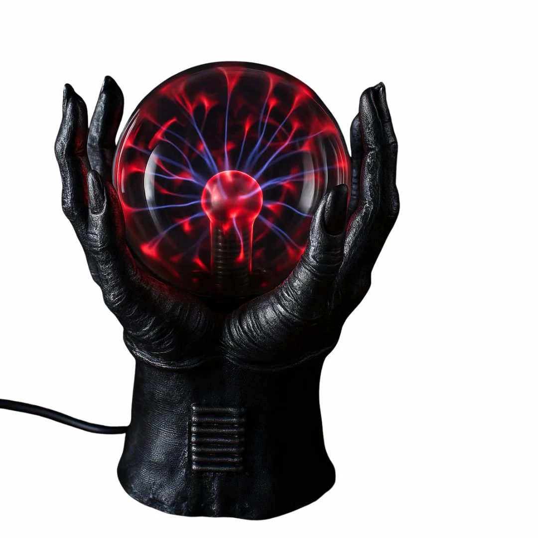 Mystic Touch Plasma Ball – Lightning Sphere with Surrounding Hands Base - Image 2