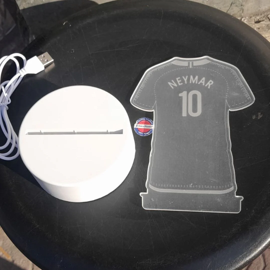 Neymar Jersey Acrylic Lamp - Gifts for Soccer Fans - Image 3