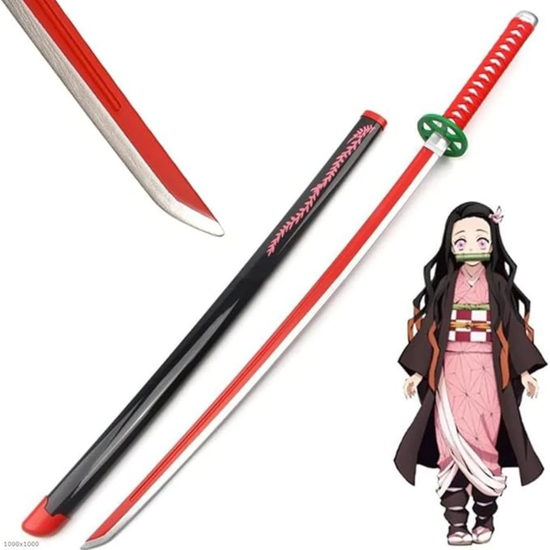 Demon Slayer Nezuko Kamado Nichirin Sword Replica – Demon Slayer Wooden Cosplay Katana