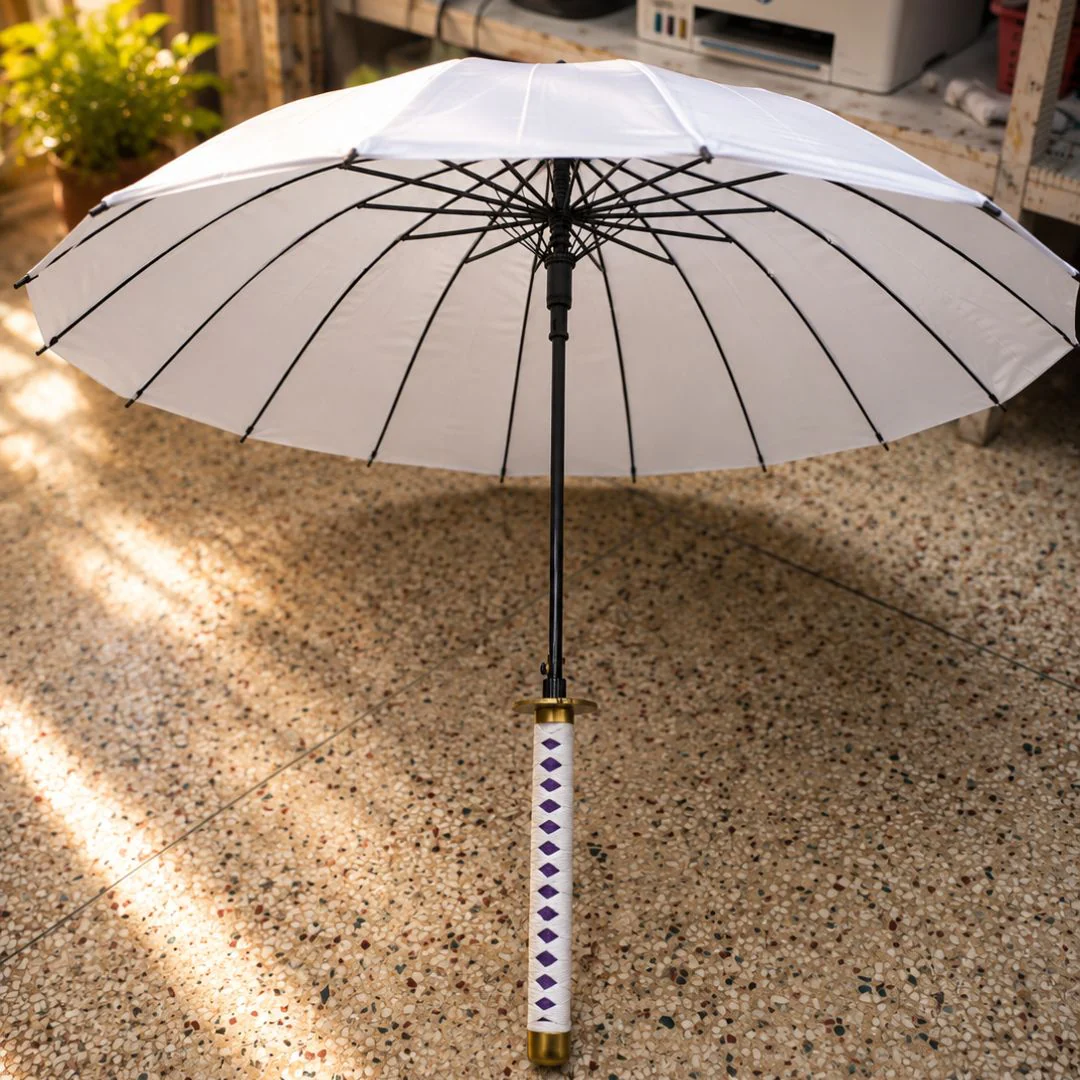 Nidai Kitetsu Katana Shaped Umbrella With Long Handle - 16 Spoke Umbrella - Image 2