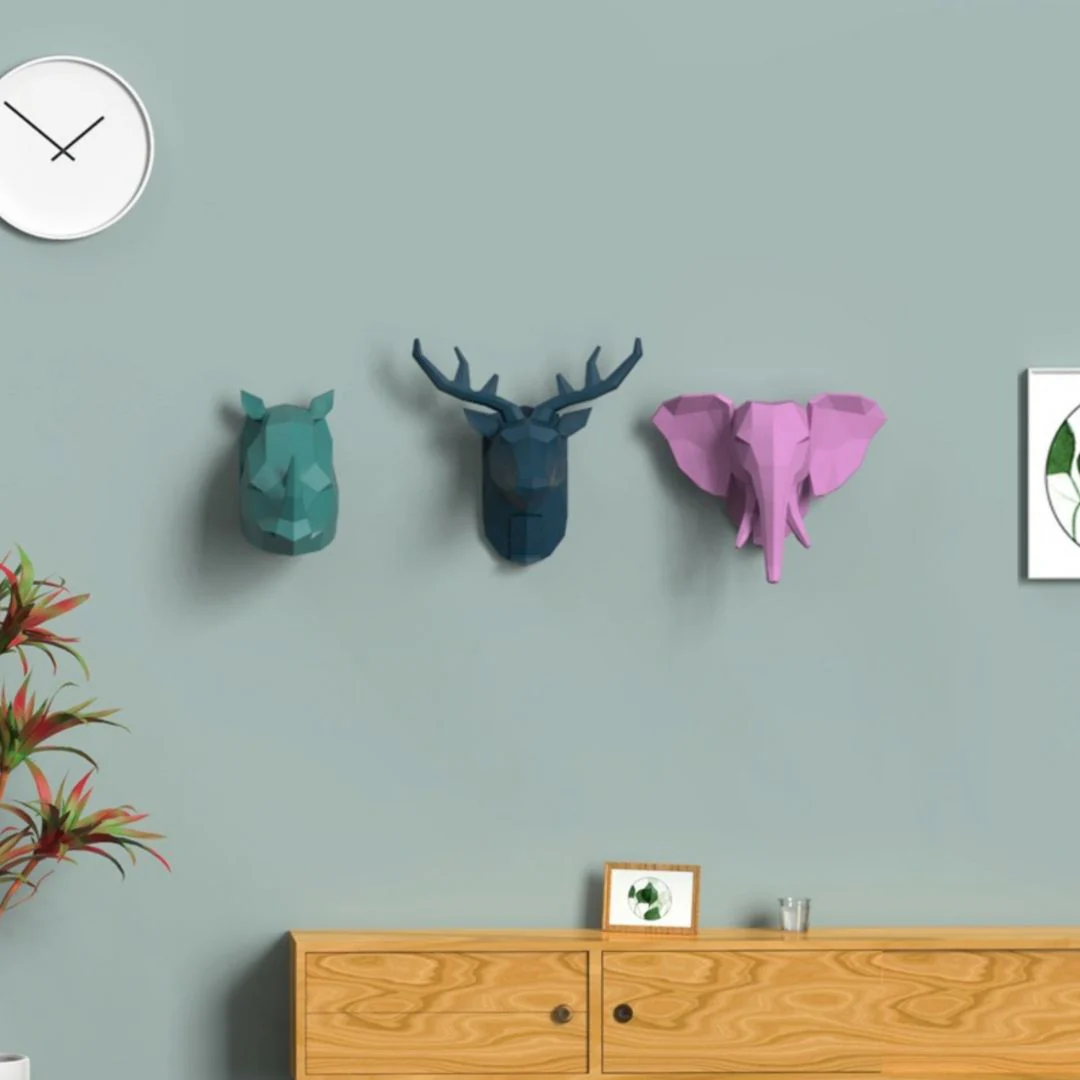 Nordic Animal Wall Hook | Animal Shaped Adhesive Hooks [No Nail Seamless Look] - Image 3