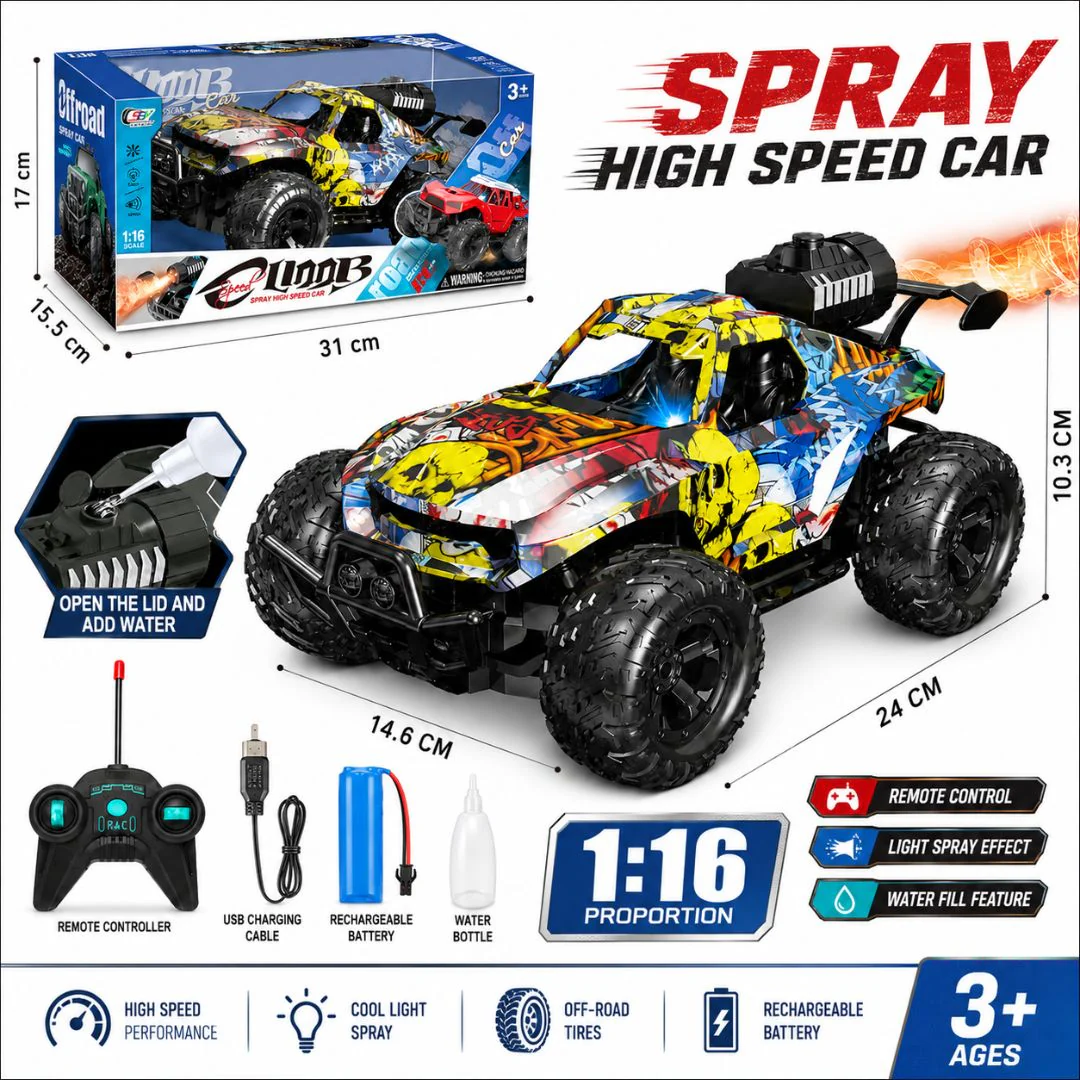 Speed Climb Spray Mist Remote Control Off Road Truck - Image 3