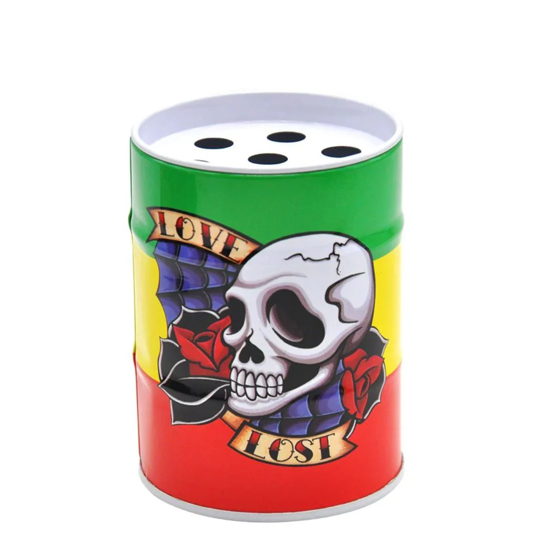 Oil Drum Shaped Ashtray - Vivid Pattern Drum Shaped Holder - Image 3