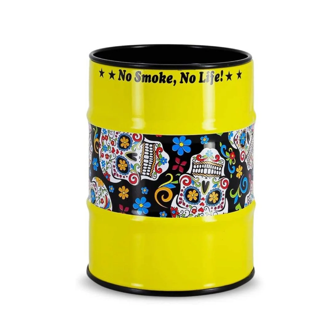 Oil Drum Shaped Ashtray - Vivid Pattern Drum Shaped Holder - Image 5