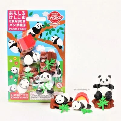 Panda Family Eraser Set - Image 2