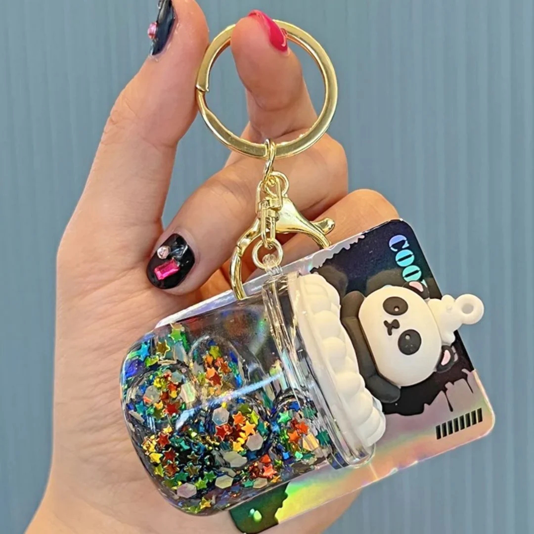 Panda Milk Bottle Keychain | Baby Shower Return Gift - Bottle Shaped - Image 2