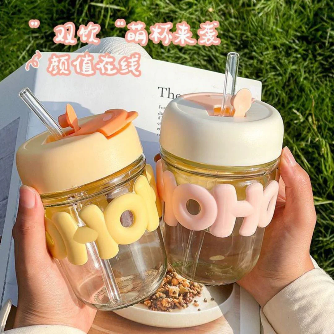 Pastel Glass Cup with 3D Letters | Pinterest-Worthy Cup - Image 3