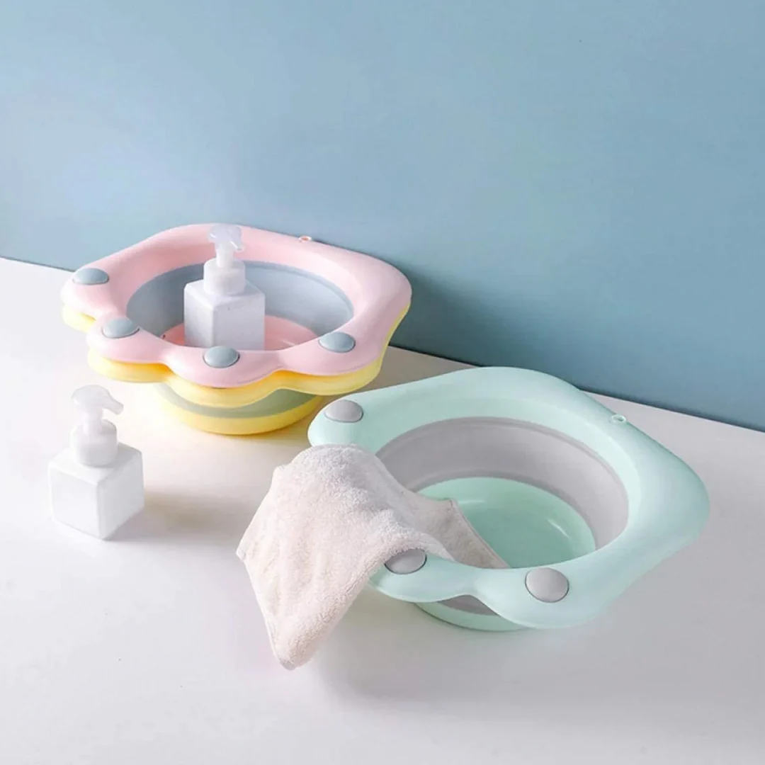 Pawsome Foldable Wash Basin for Foot Dips | Pets in Pastel Color - Image 3