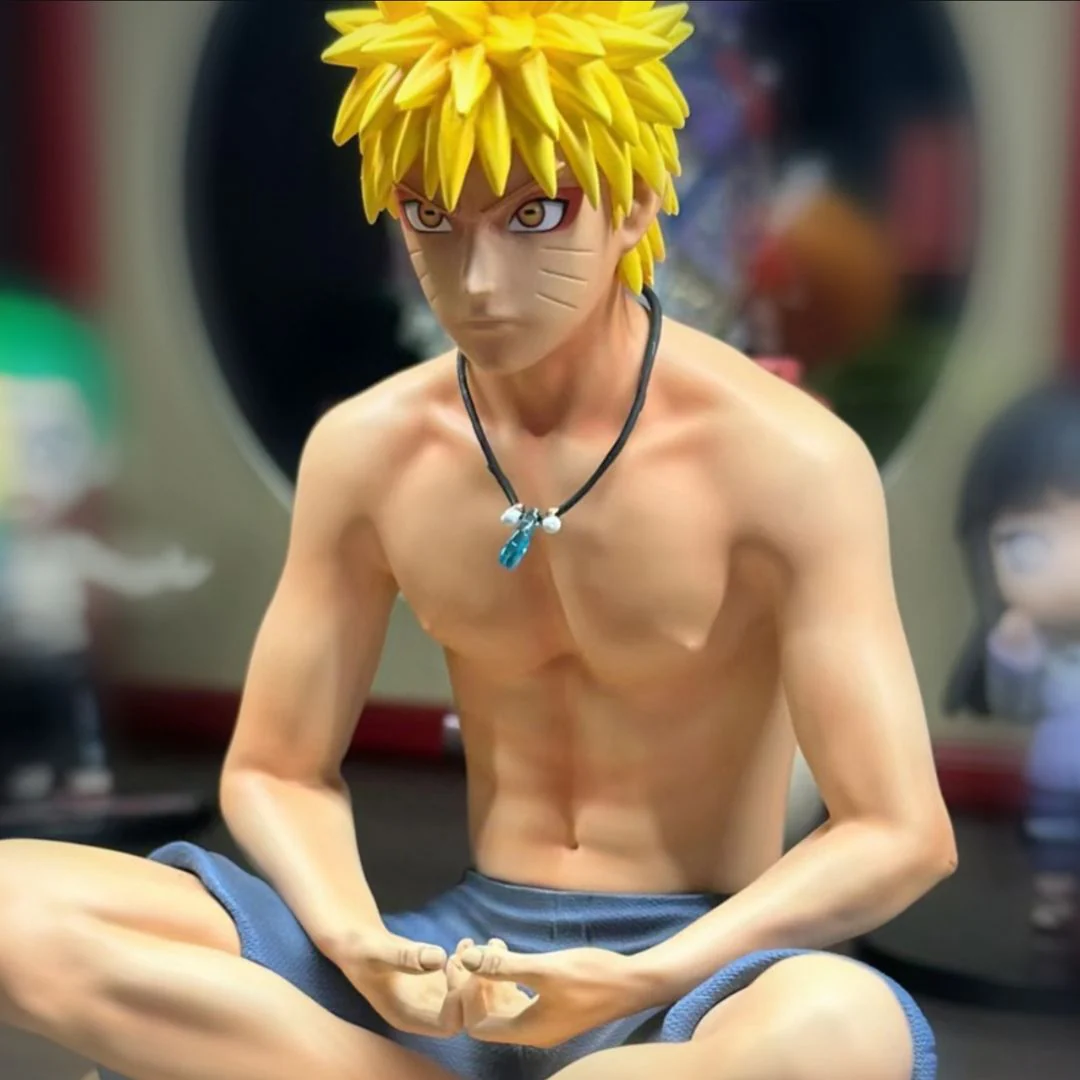 Peaceful Meditating Anime Figure | Highly Detailed Figure with Changeable Head - Image 3