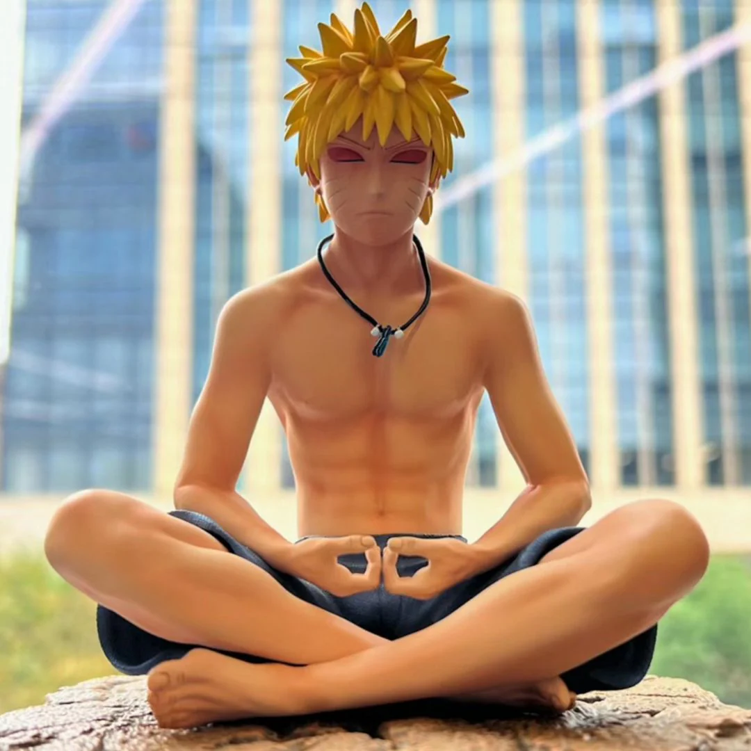 Peaceful Meditating Anime Figure | Highly Detailed Figure with Changeable Head - Image 4