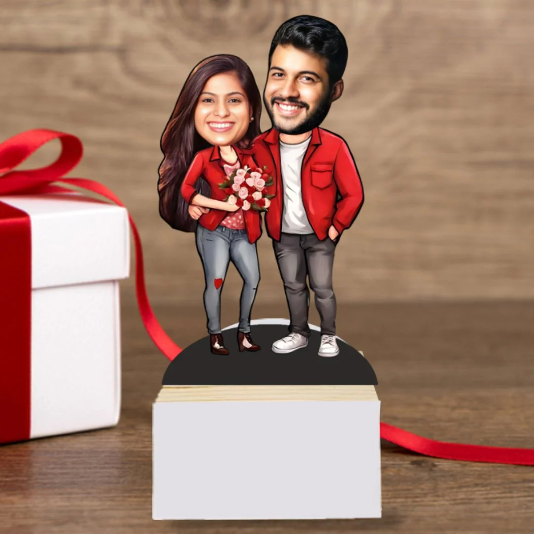 Personalized Couple BobbleHead Caricature | 2D Bobblehead for Couples - Image 3