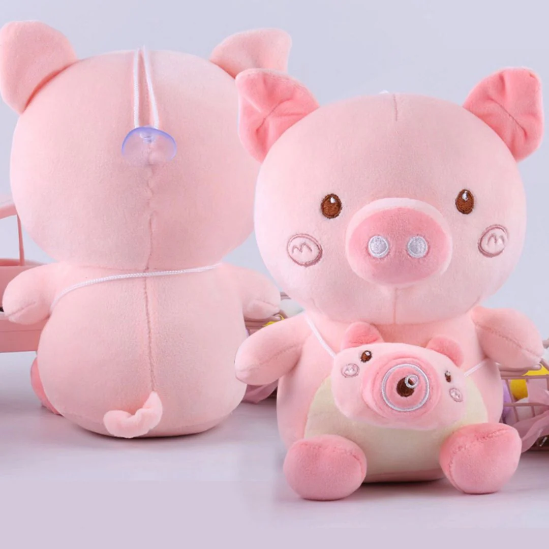 Cute Pig with a Cam Soft Toy | Piggy - Ready for Vacation Plush Doll - Image 2