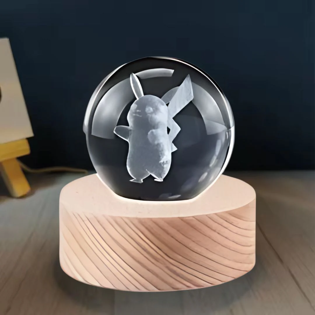 Pika Power Up Your Night | Crystal Lamp - Image 3