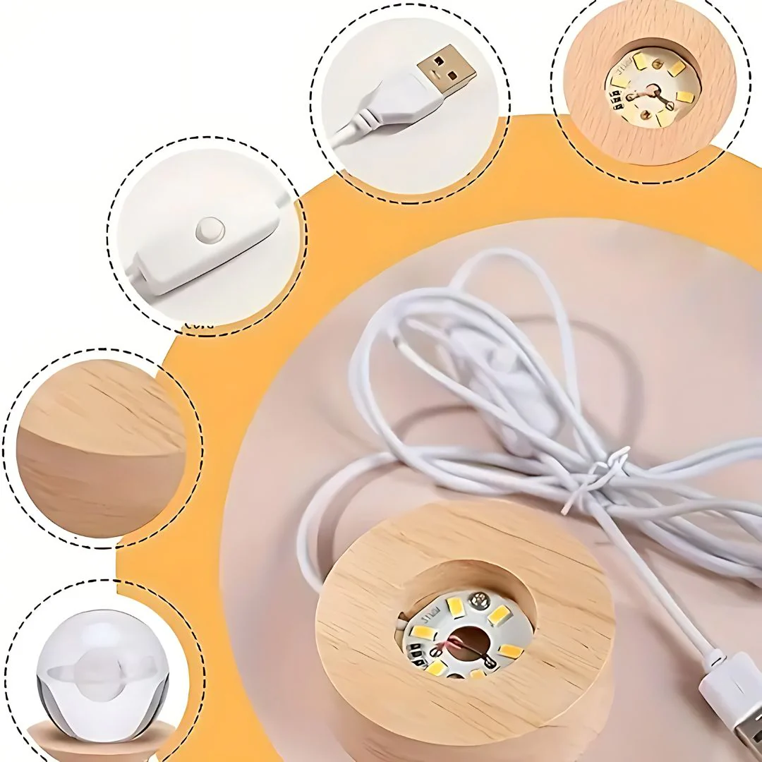 Pika Power Up Your Night | Crystal Lamp - Image 4