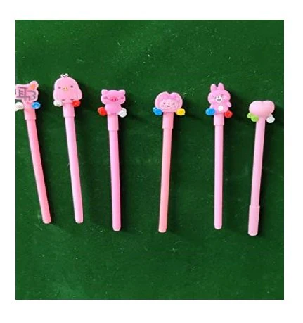 Geekmonkey 6 Pcs Fancy Pink Girls Favorite Cute & Creative Gel Pen Set