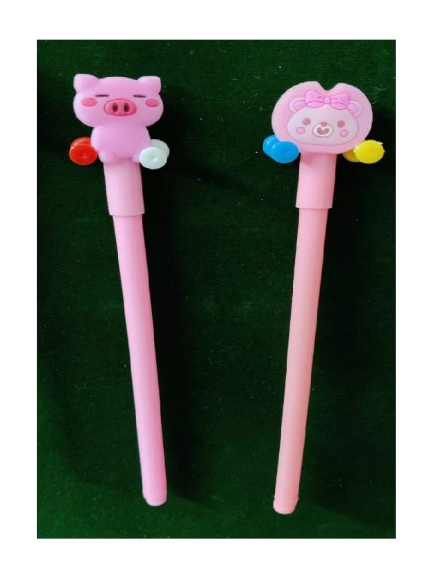 Geekmonkey 6 Pcs Fancy Pink Girls Favorite Cute & Creative Gel Pen Set - Image 4