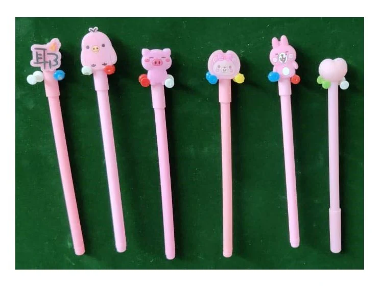 Geekmonkey 6 Pcs Fancy Pink Girls Favorite Cute & Creative Gel Pen Set - Image 5