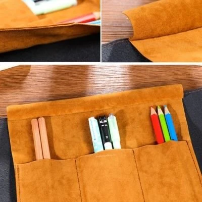 Pirate Pen Case - Roll up Leather - Image 7