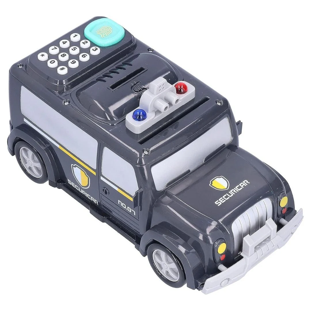 Police Jeep Coin Bank | Securicar Coin Safe with Password and Music - Image 4