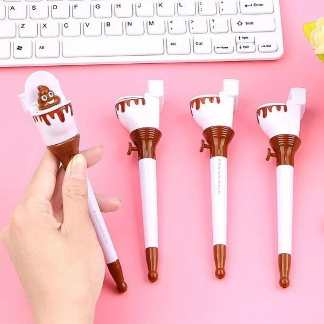 Poo in Toilet Pens - Set of 2 | Gifts For Prankster - Image 3