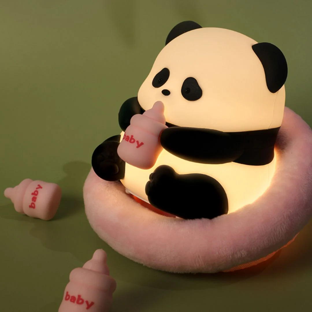 Pookie Panda Silicone Lamp | Touch Sensor Panda Lamp, Rechargeable Night Light - Image 2