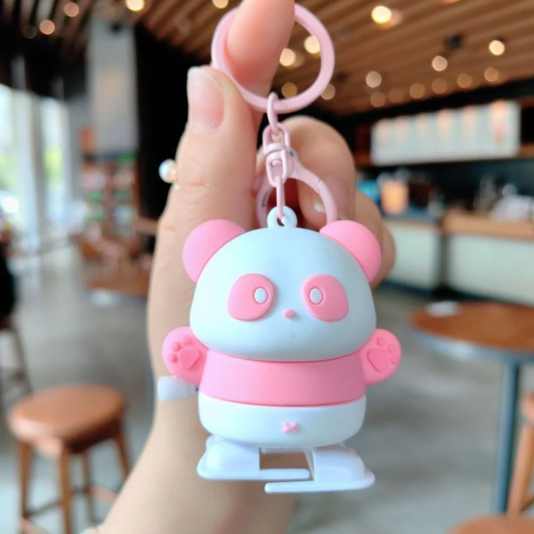 Pookie Panda Windup Keychain | Cutesy Toy Keychain With Bagcharm - Image 2