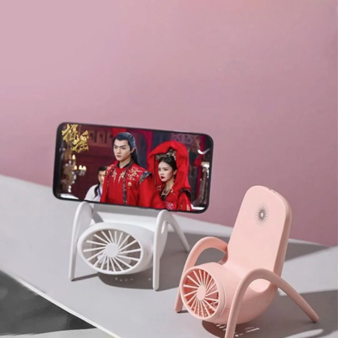 Adorable Portable Phone Holder with Fan | Quirky Gifts for Her - Image 2