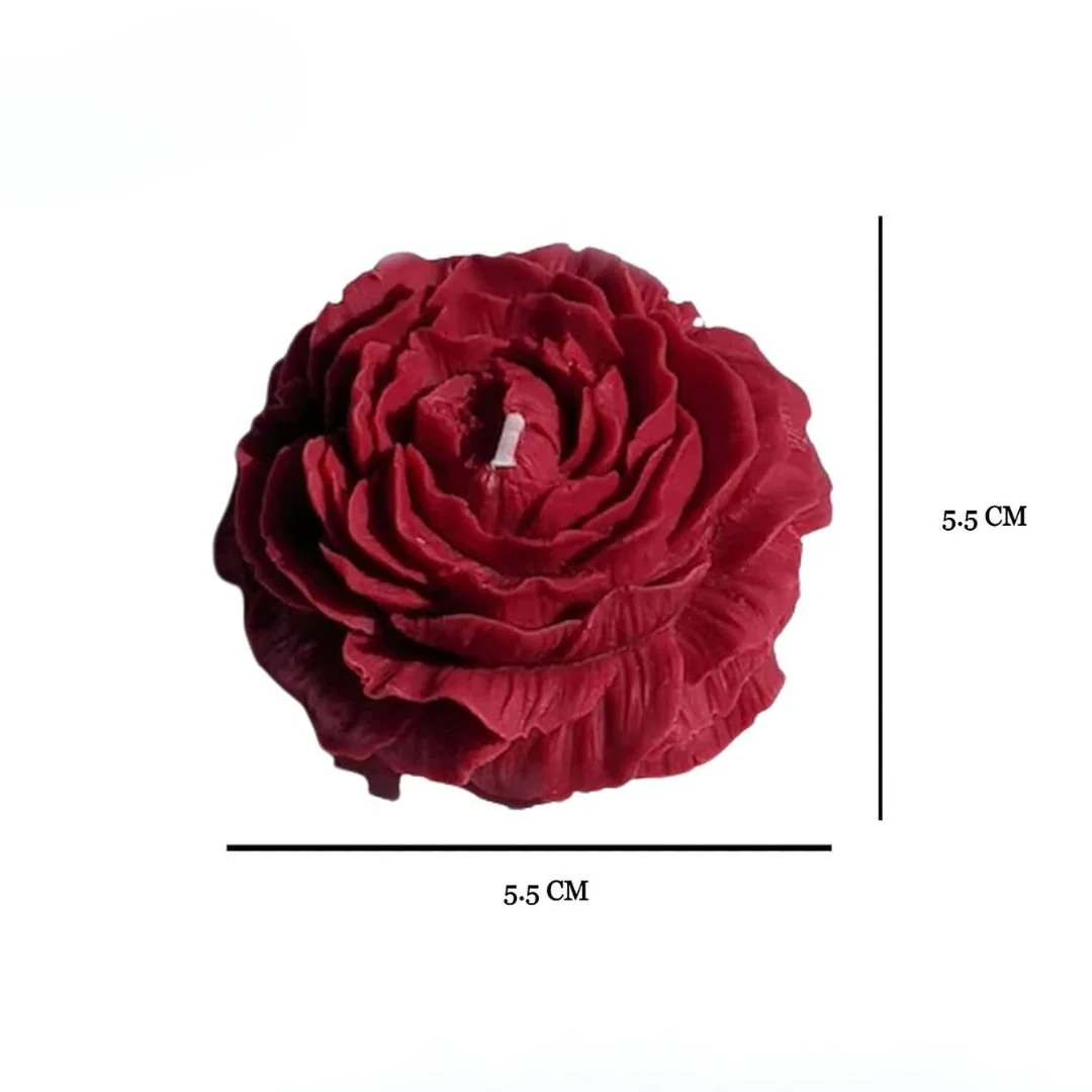 Pretty Peony Decorative Candle | Premium Fragrance Soy Wax Candle [5 cm] - Image 4