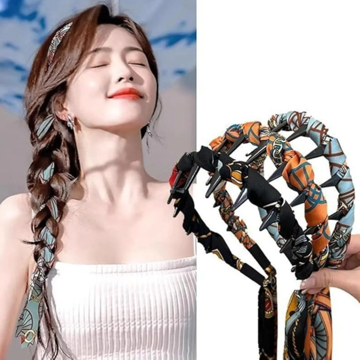 Printed Scarf Headband For Women - Image 3