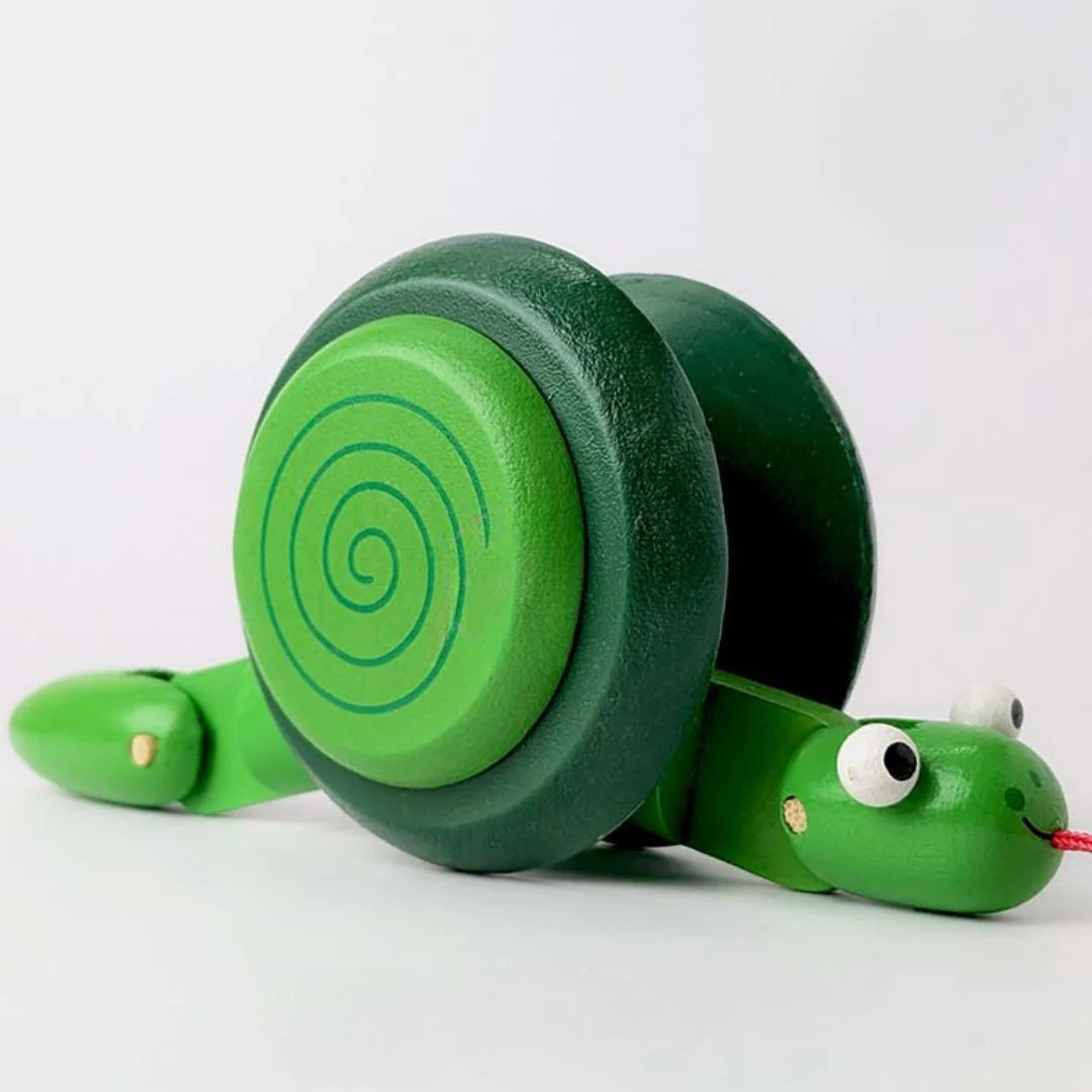 Pull Along Wooden Worm Toy | Sustainable Handmade Indian Pull Toy for Kids - Image 6