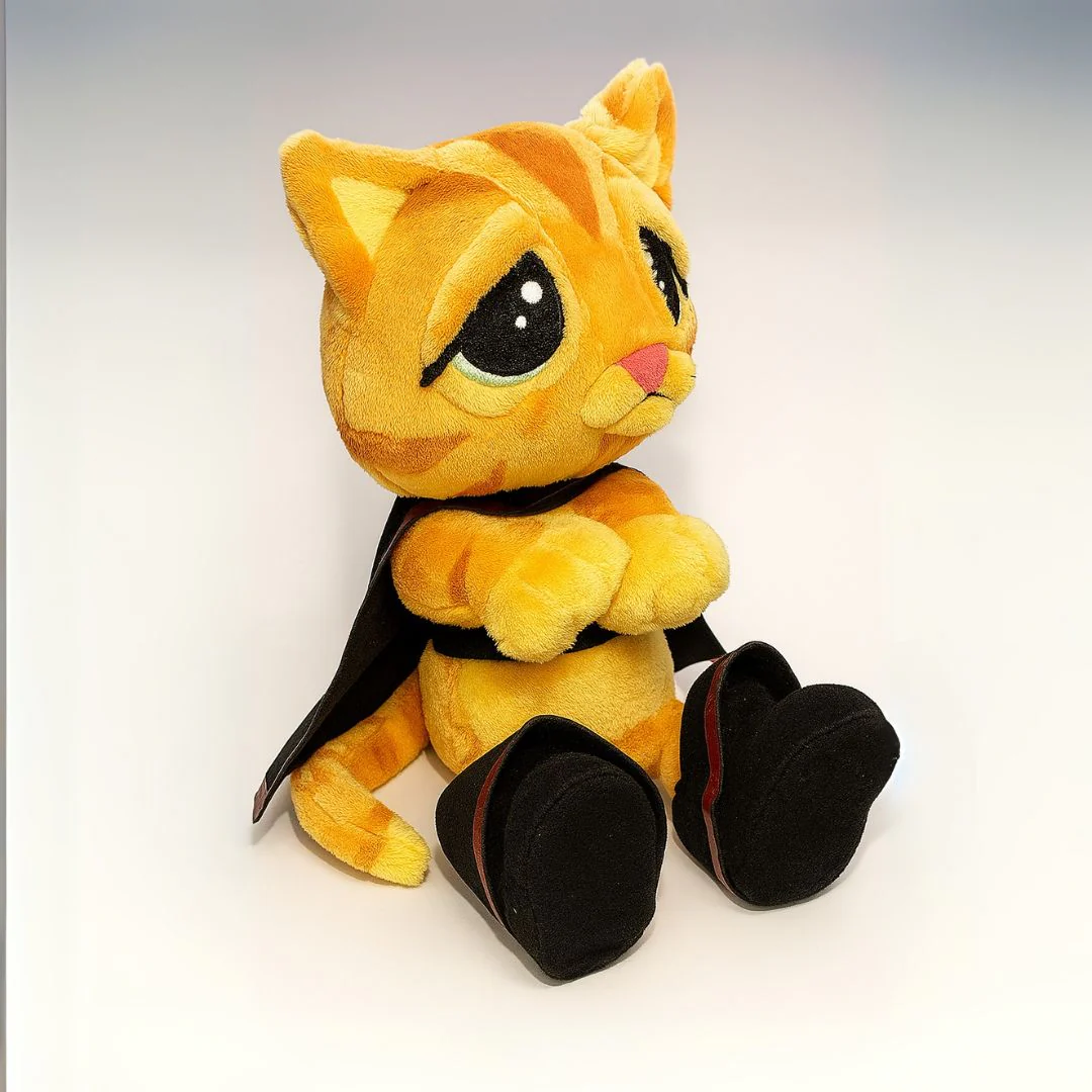 Puss in Boots Plush Toy | Cartoon Cat Soft Toy with Cape n Boots