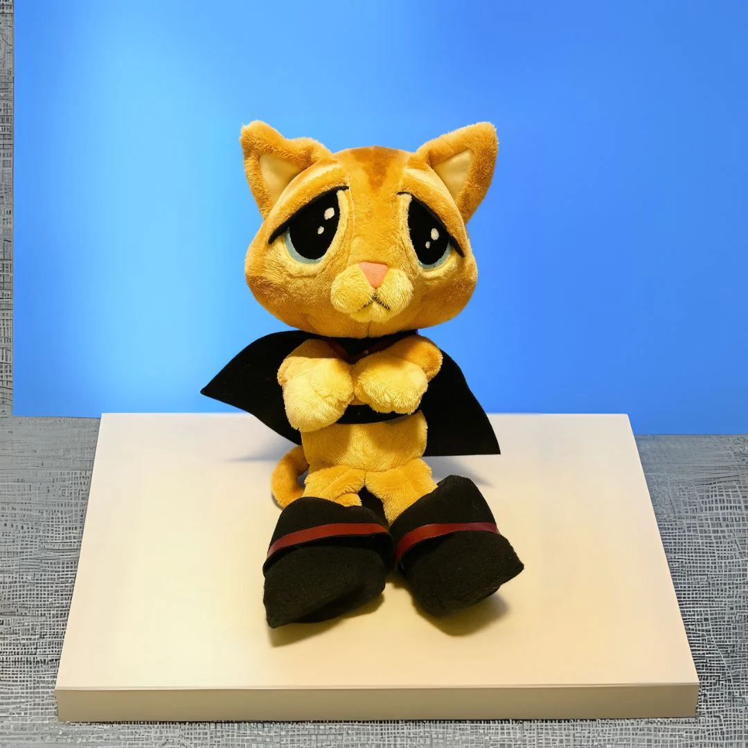 Puss in Boots Plush Toy | Cartoon Cat Soft Toy with Cape n Boots - Image 2