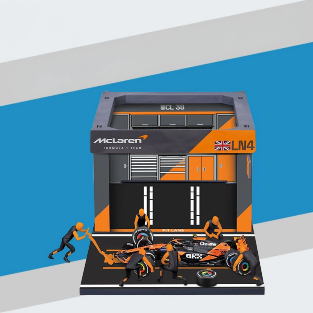 Racing Car Pit Pass Set | Die-Cast Car with 6-Piece Pit Crew &amp; Paddock Garage - Image 3