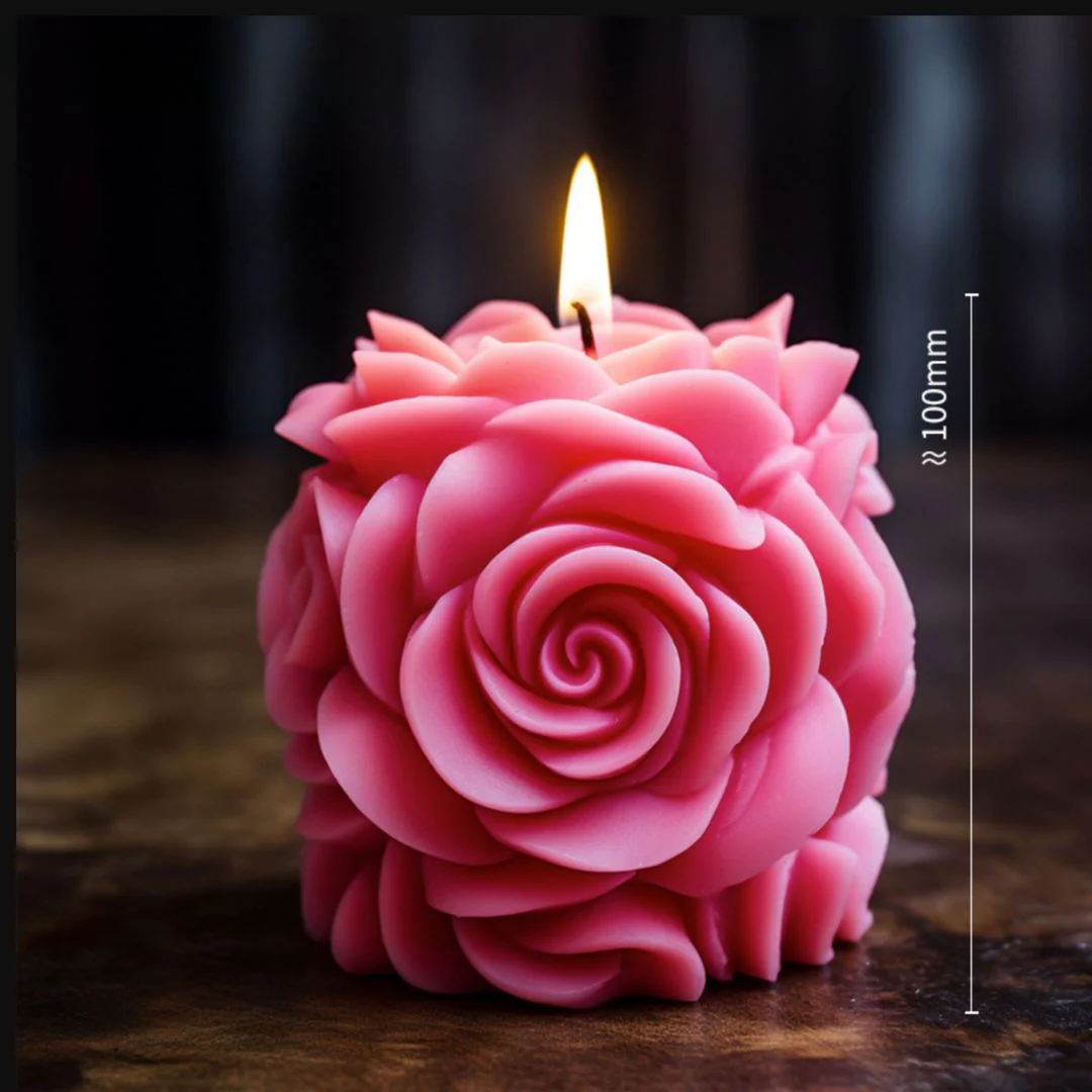 Radiant Rose Flower Candle | Pretty Rose Day Gifts - Image 6