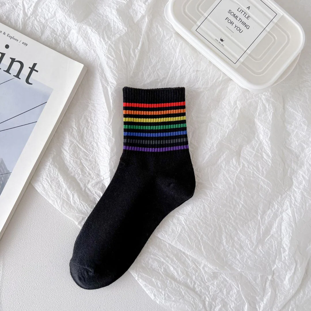 Rainbow Band - Unisex Ankle Socks | Cool Socks - Image 3