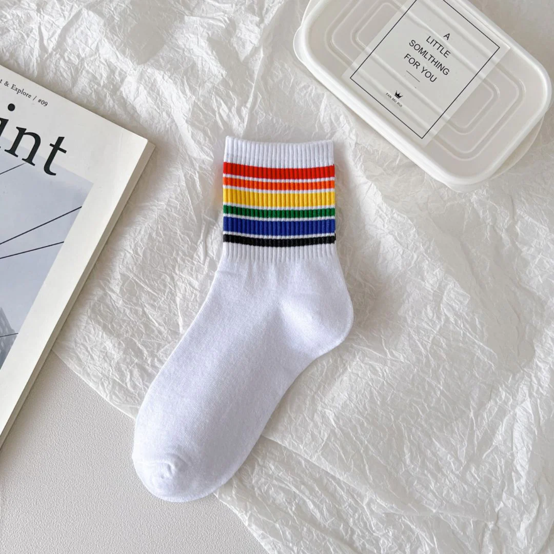Rainbow Band - Unisex Ankle Socks | Cool Socks - Image 5