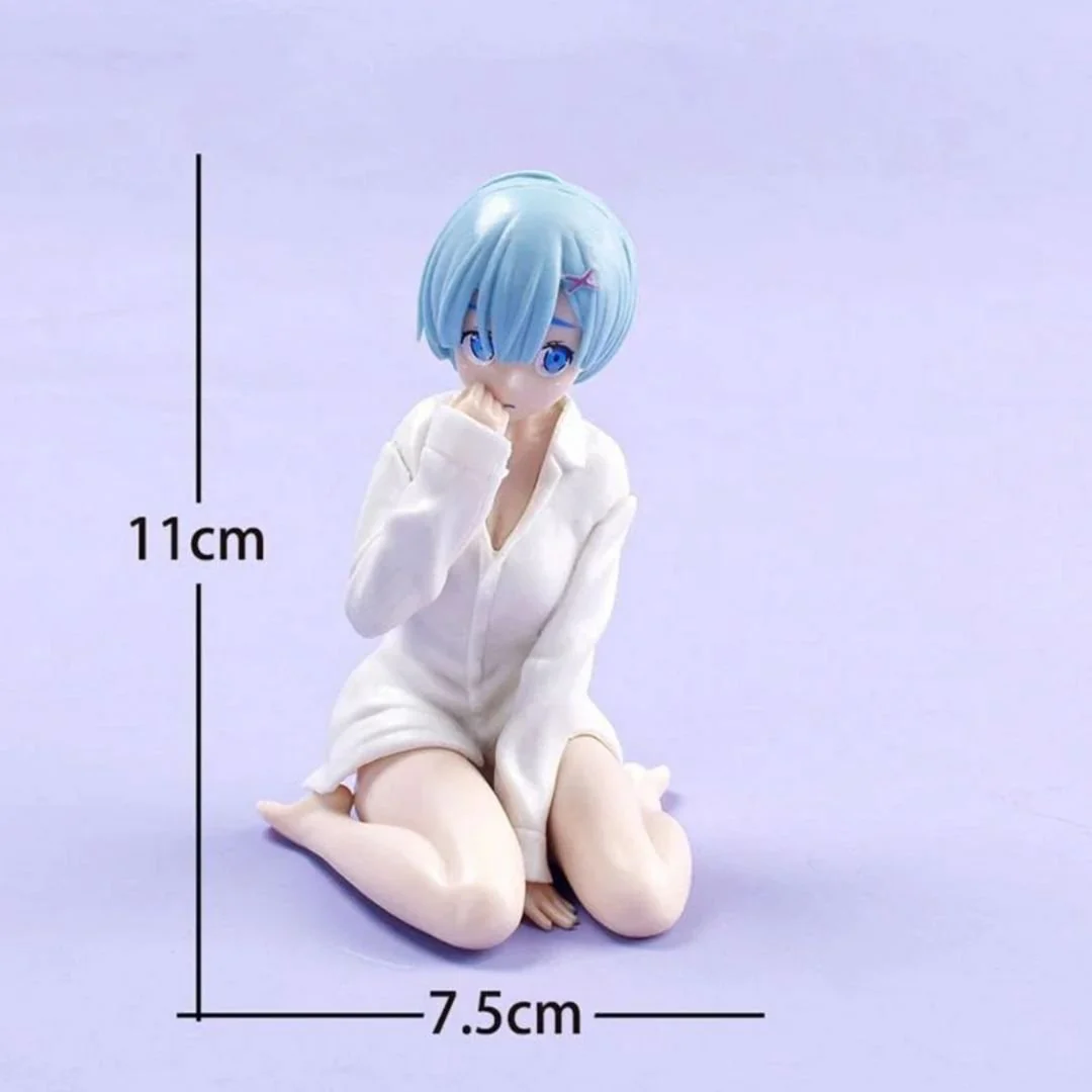 Realistic Sitting Rem Figurine - Anime Doll | Pretty Re-Zero Merchandise - Image 3
