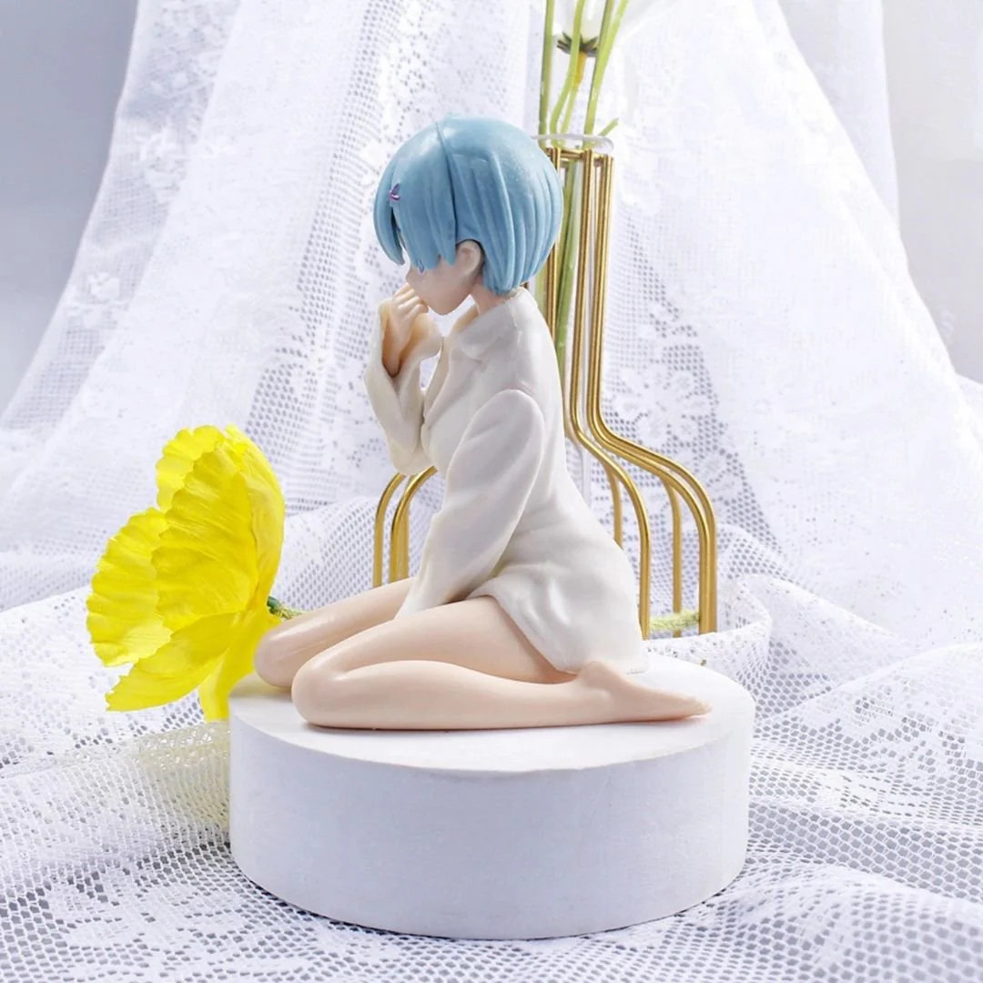 Realistic Sitting Rem Figurine - Anime Doll | Pretty Re-Zero Merchandise - Image 5