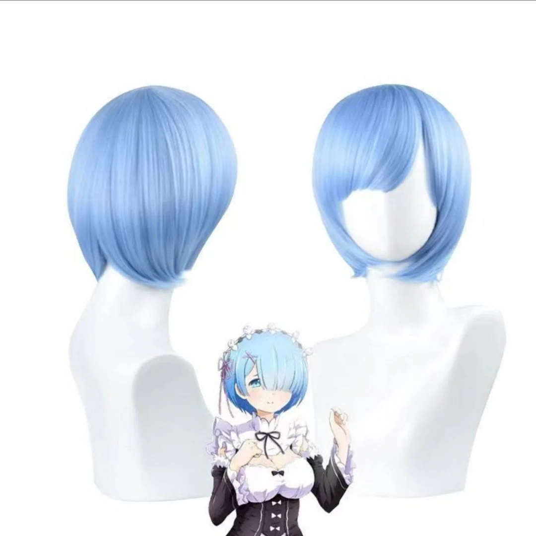 Rem Ram Inspired Cosplay Wig – Anime Twin Maid Wigs from Re:Zero - Image 2