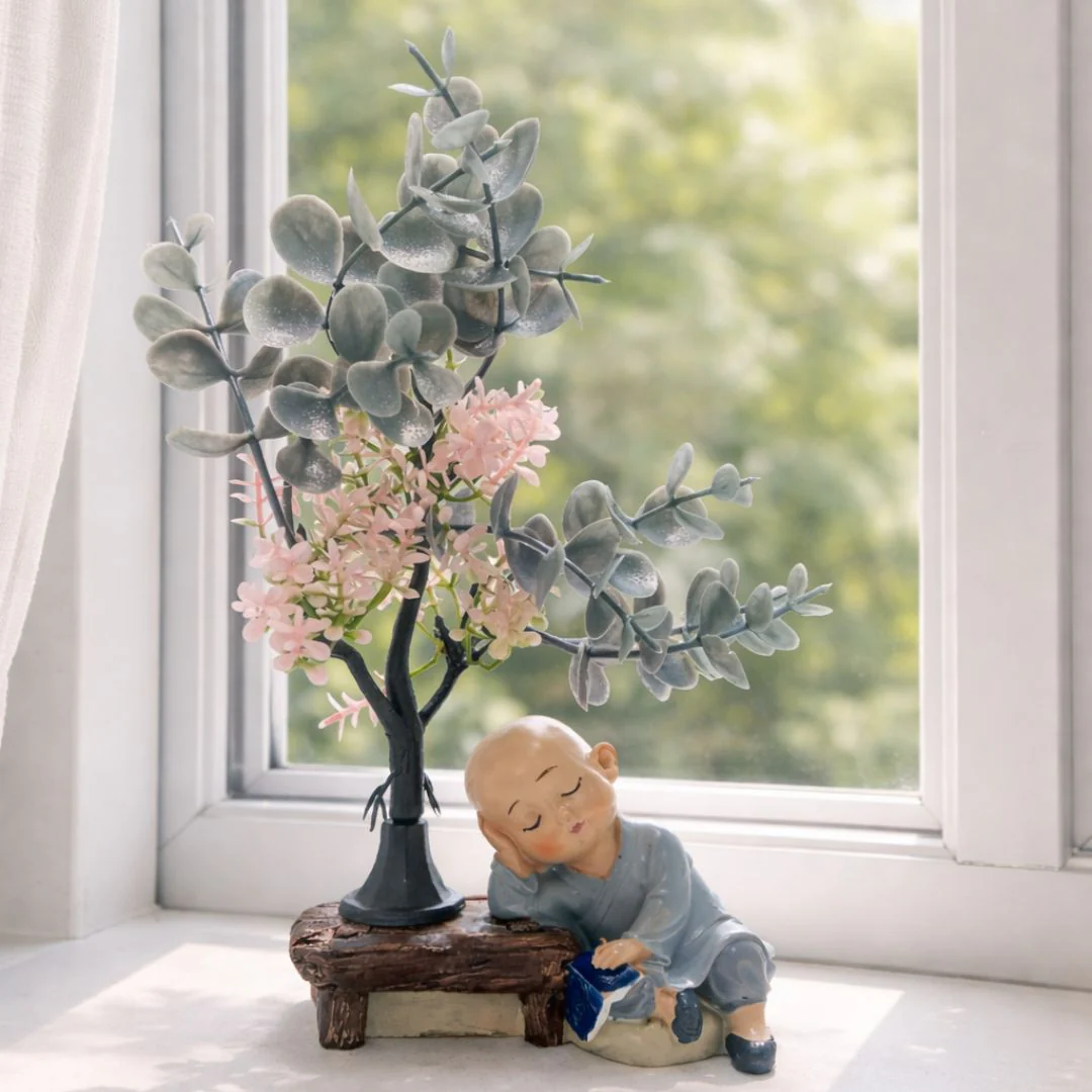 Resting Lazy Monk Figurine - Image 9