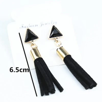 Retro Style Tassel Earring (leather) - Image 6