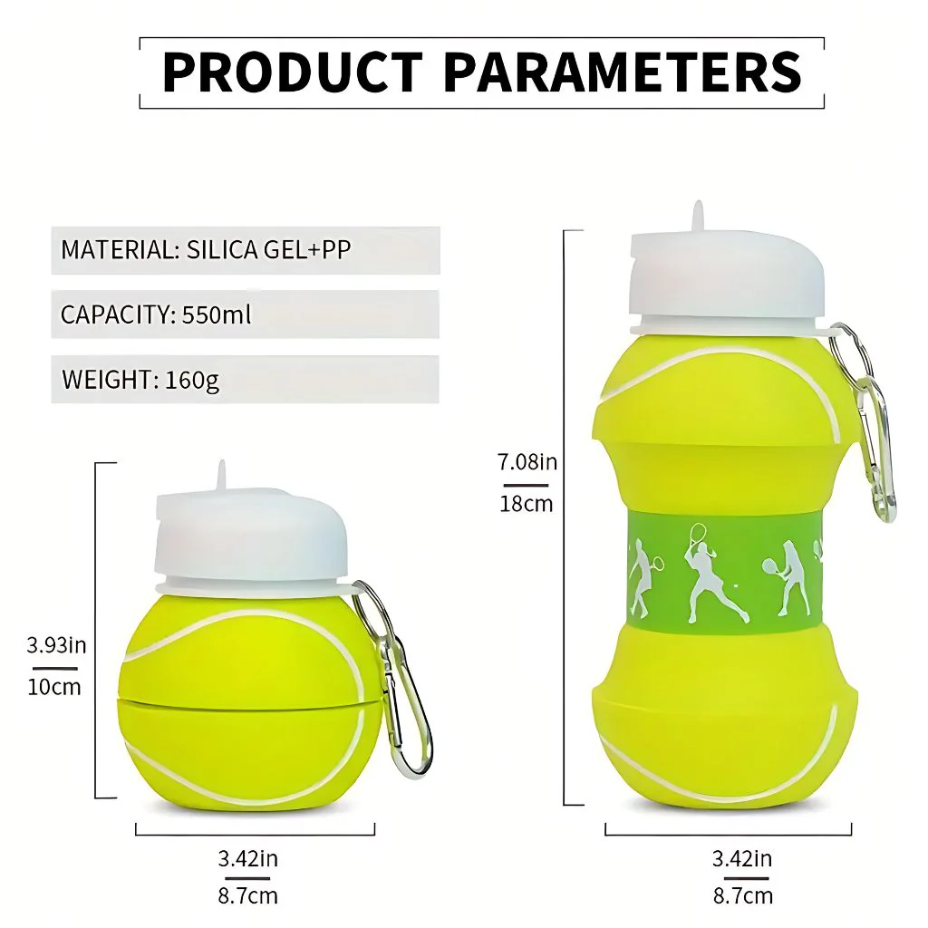 Roll the Ball Bottle | Expandable Silicone Bottle for Sports Lovers - Image 4