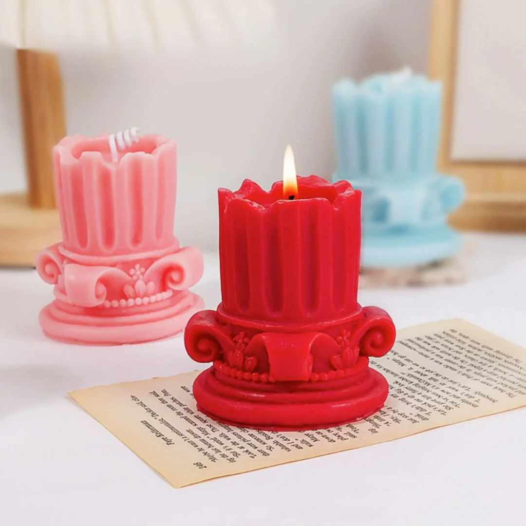 Roman Vintage Column Candle | Premium Soy Wax for Long-Lasting Burn