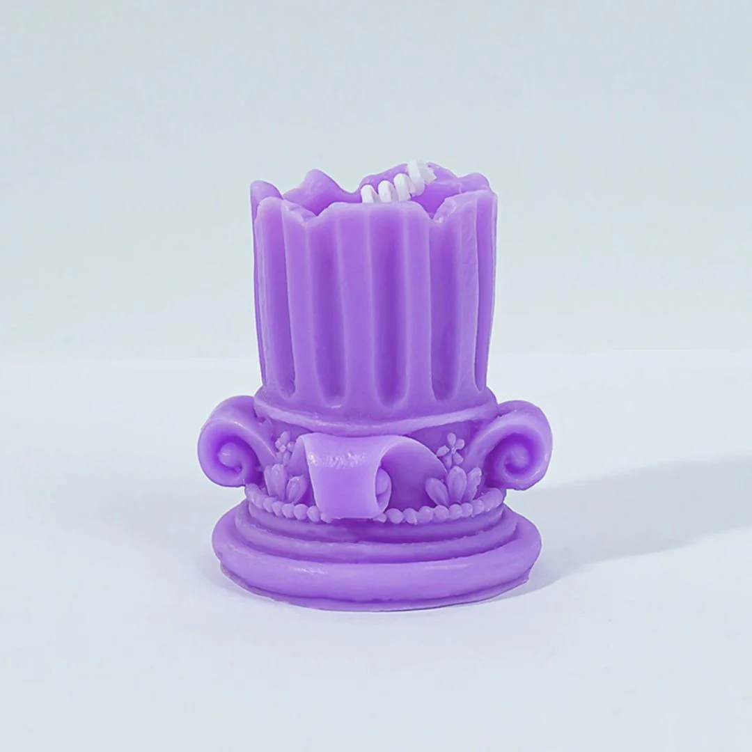 Roman Vintage Column Candle | Premium Soy Wax for Long-Lasting Burn - Image 3
