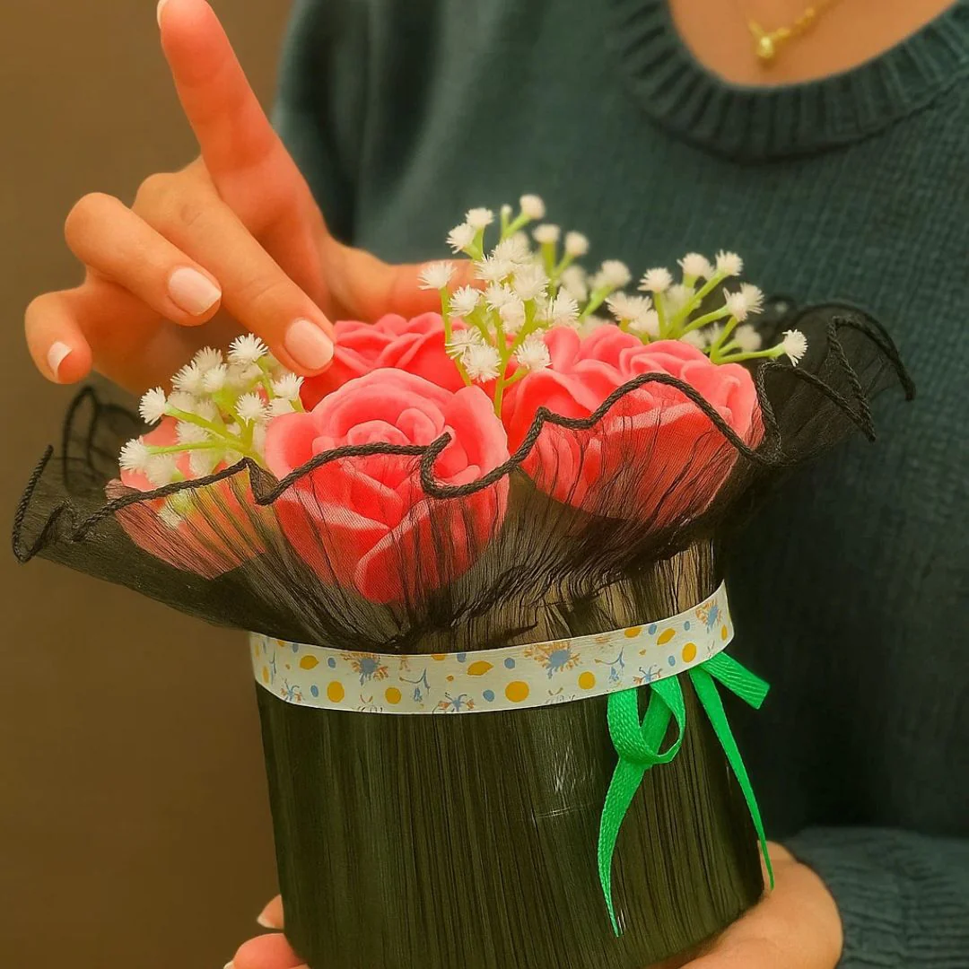 Rose Bloom Candle Bouquet | Handcrafted Soy Wax Rose Candles Gift Box - Image 4