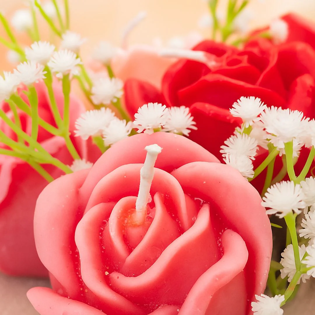 Rose Bloom Candle Bouquet | Handcrafted Soy Wax Rose Candles Gift Box - Image 5