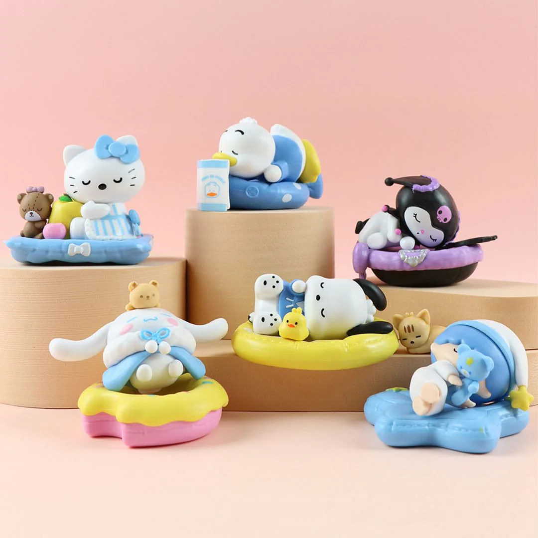 Sanrio Fall Asleep Series Figurines | 6 pc Collectible Set