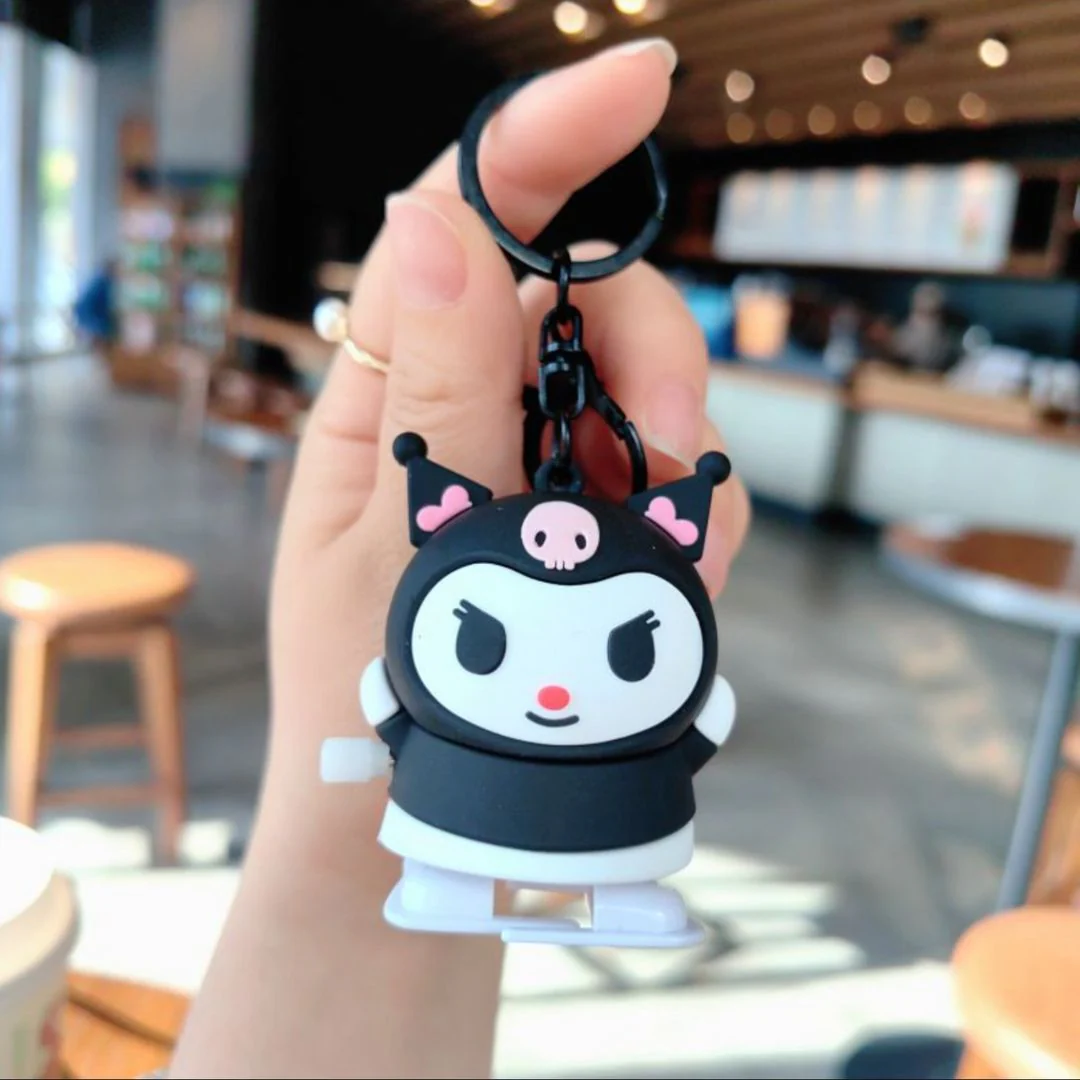 Sanrio Kuromi Keychain | Kawaii Cartoon Clockwork Doll - Image 4