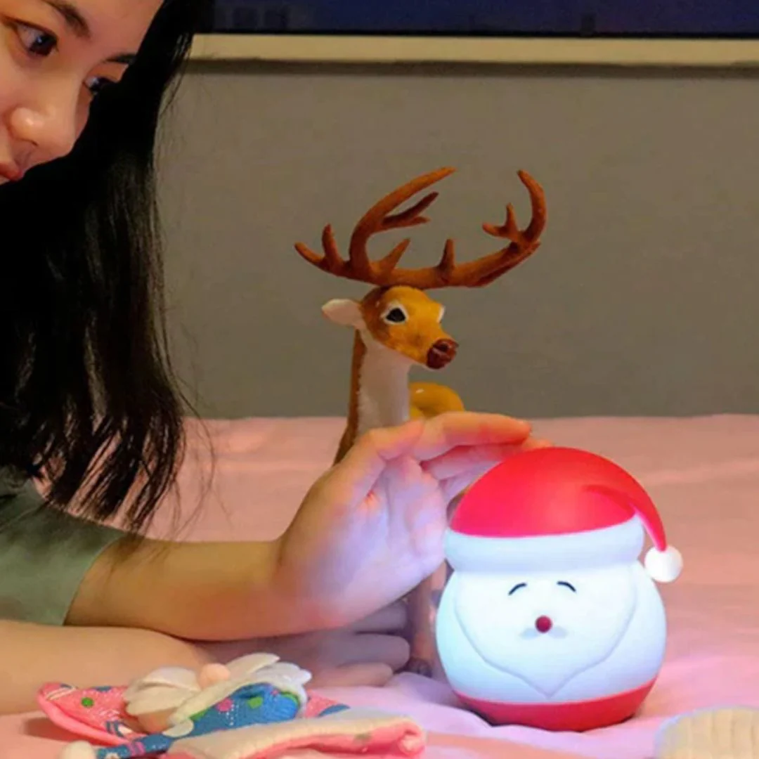 Santa LED Night Light | Silicone Touch Sensor Claus Lamp - Image 6